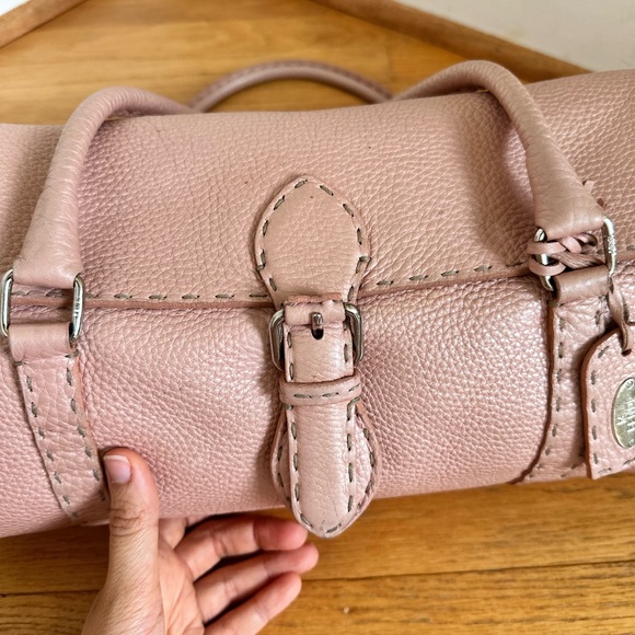 Fendi Purse Selleria Linda Bag w/ Sterling Silver Hardware & Bag Charm AUTH - Picture 2 of 13